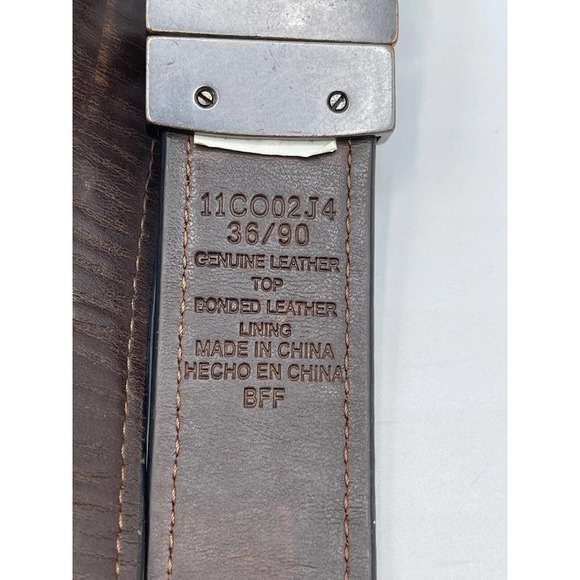 Columbia Men's Belt Reversible Black Brown Leather Size 36 Casual - Picture 6 of 7